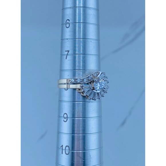 10k Solid Gold ring wedding ring set Size 8 - Set de matrimonio en oro - Picture 6 of 9